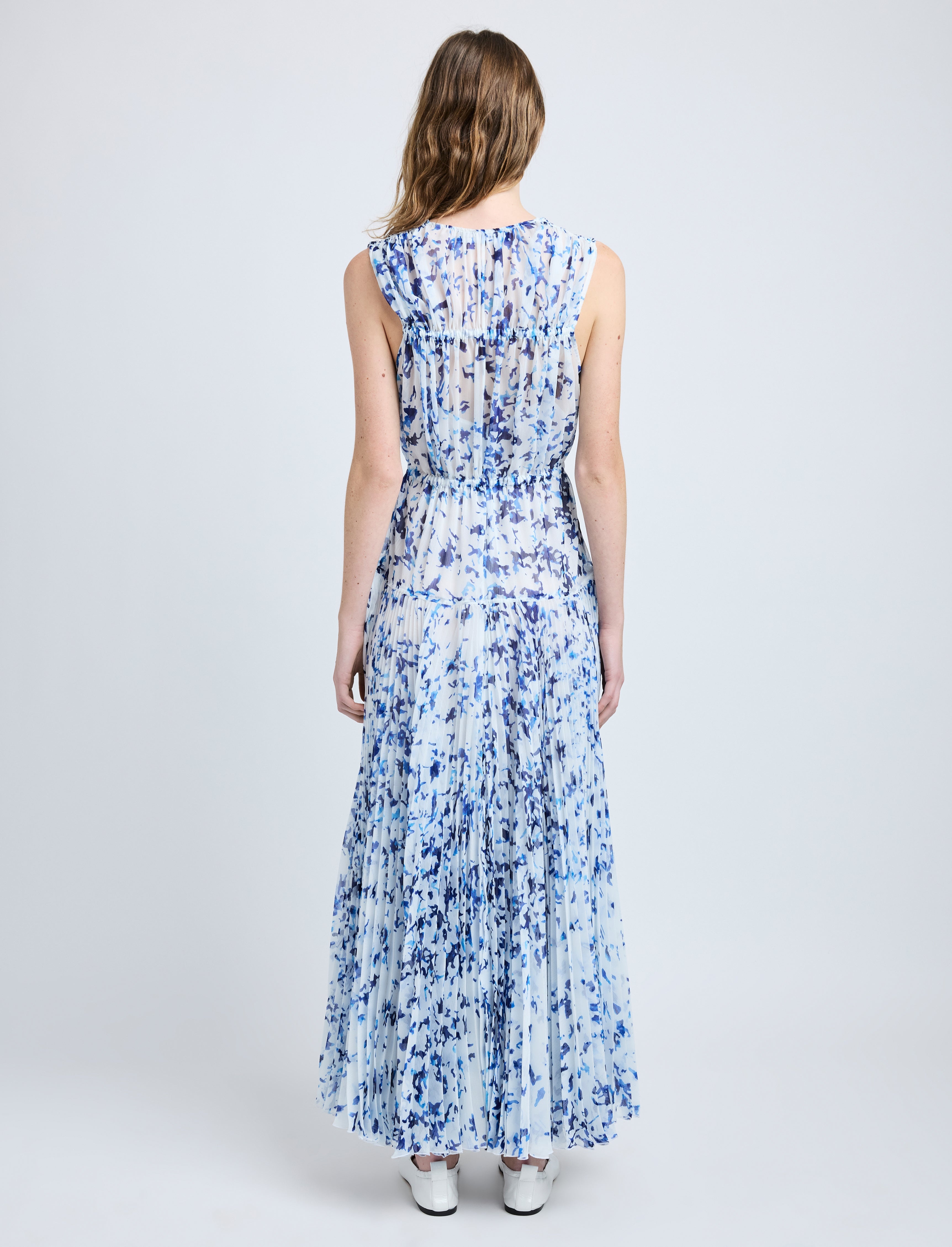 Pat Dress in Printed Crinkle Chiffon - 4