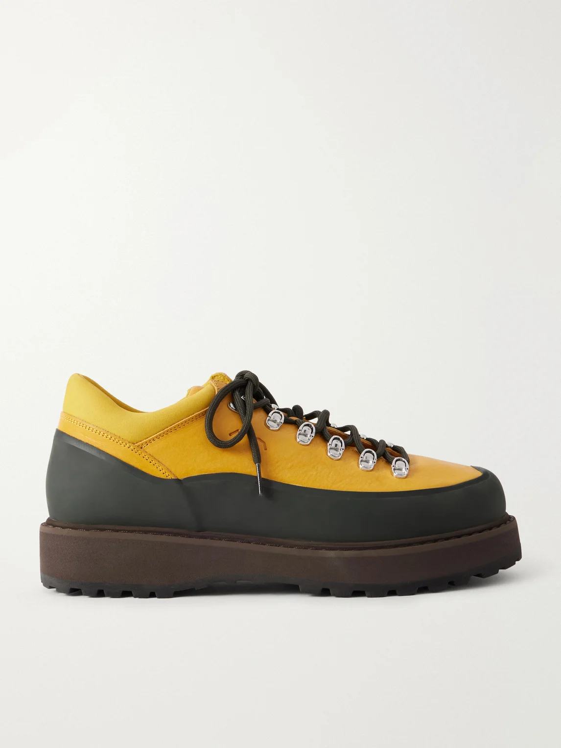 Cornaro Rubber-Trimmed Leather Hiking Boots - 1