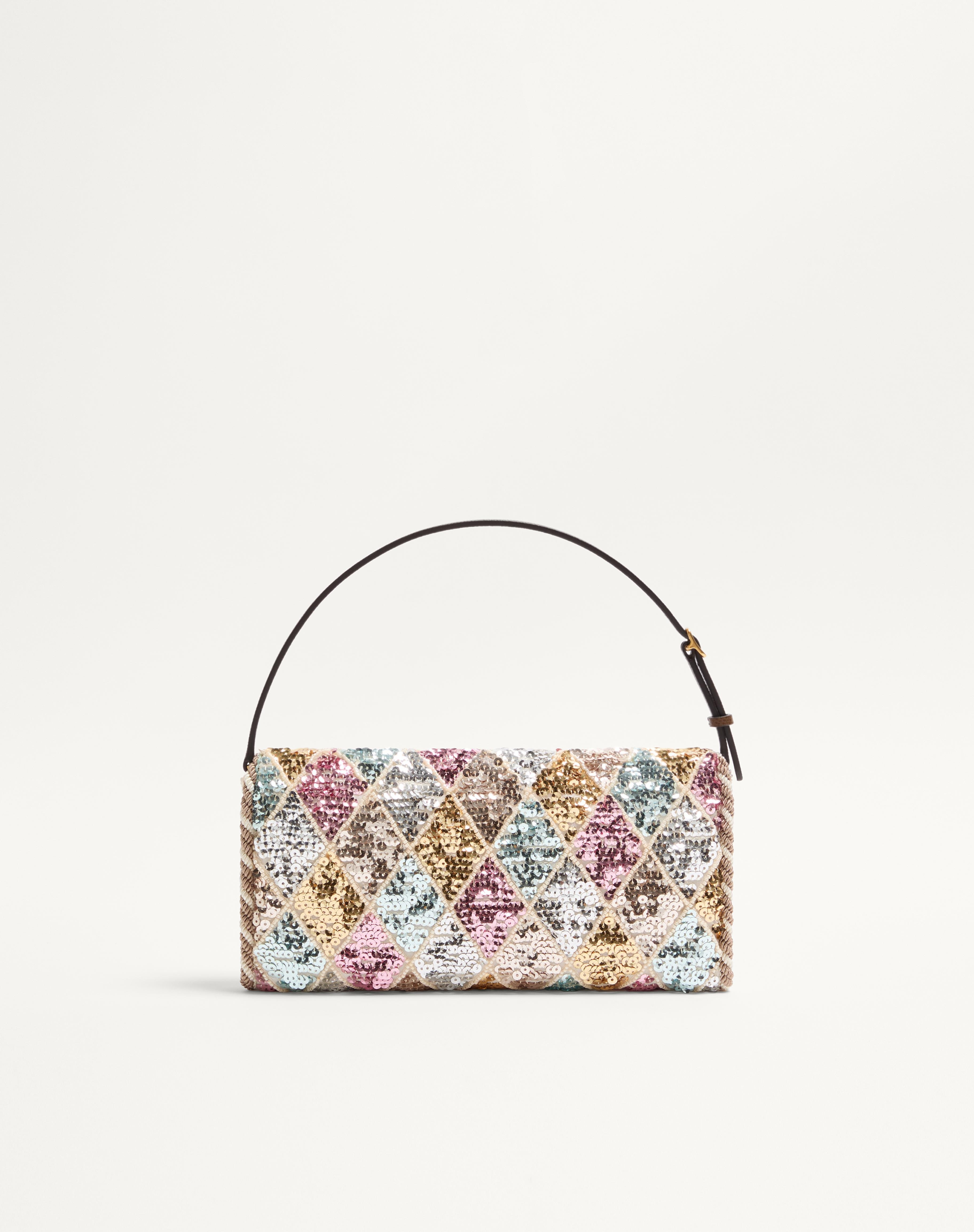 VALENTINO GARAVANI VAIN SOFT SMALL SHOULDER BAG WITH RHOMBELLE EMBROIDERY. - 5