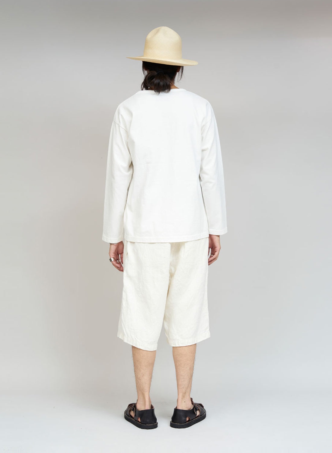 9.5oz 40's USMC Long Sleeve Shirt in Off-White - 4