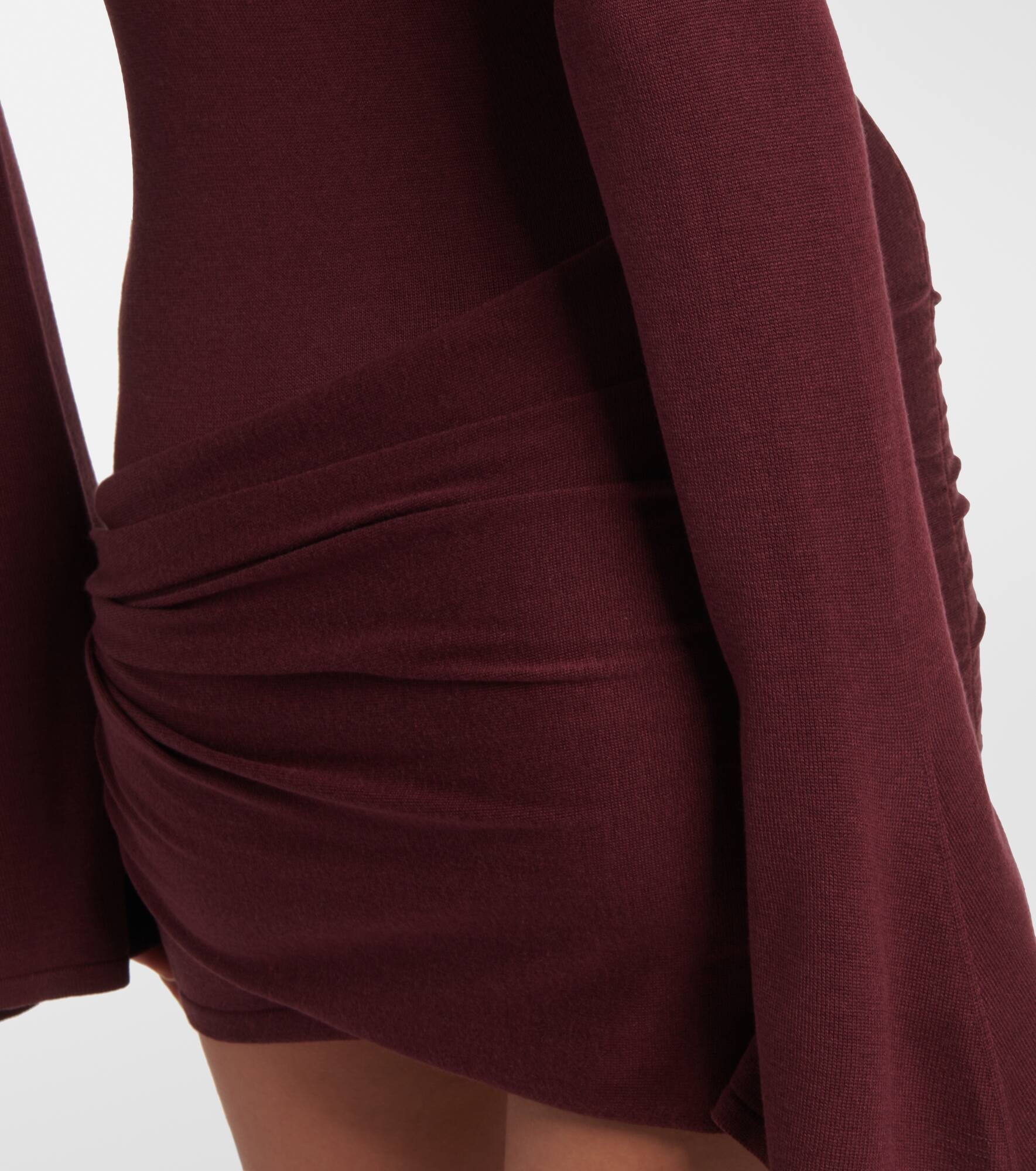 Draped silk-blend jersey minidress - 6