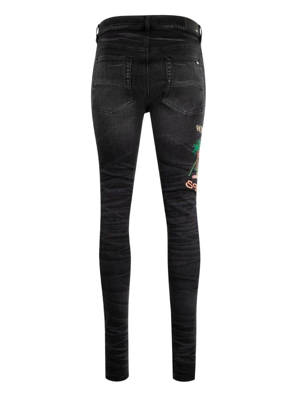 Sinners embroidered skinny jeans - 2