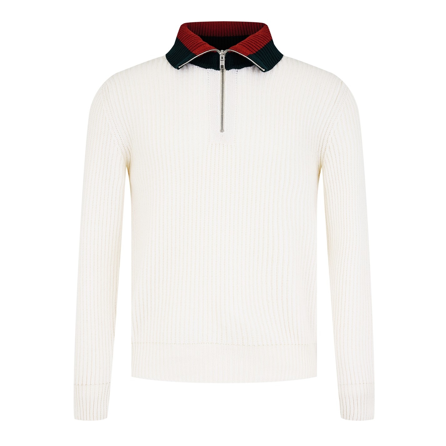 KNITTED QUARTER ZIP WEB JUMPER - 6