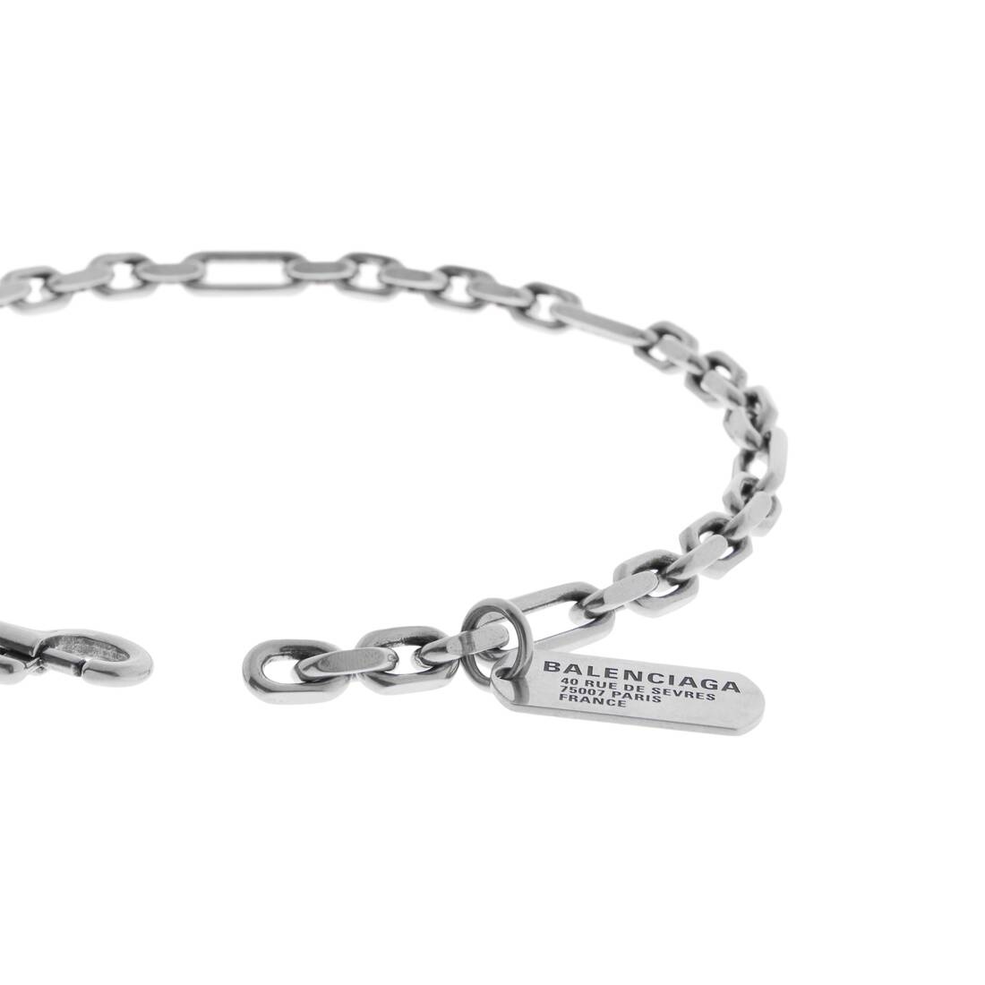 Women's Tags Carabiner Necklace  in Antique Silver - 3