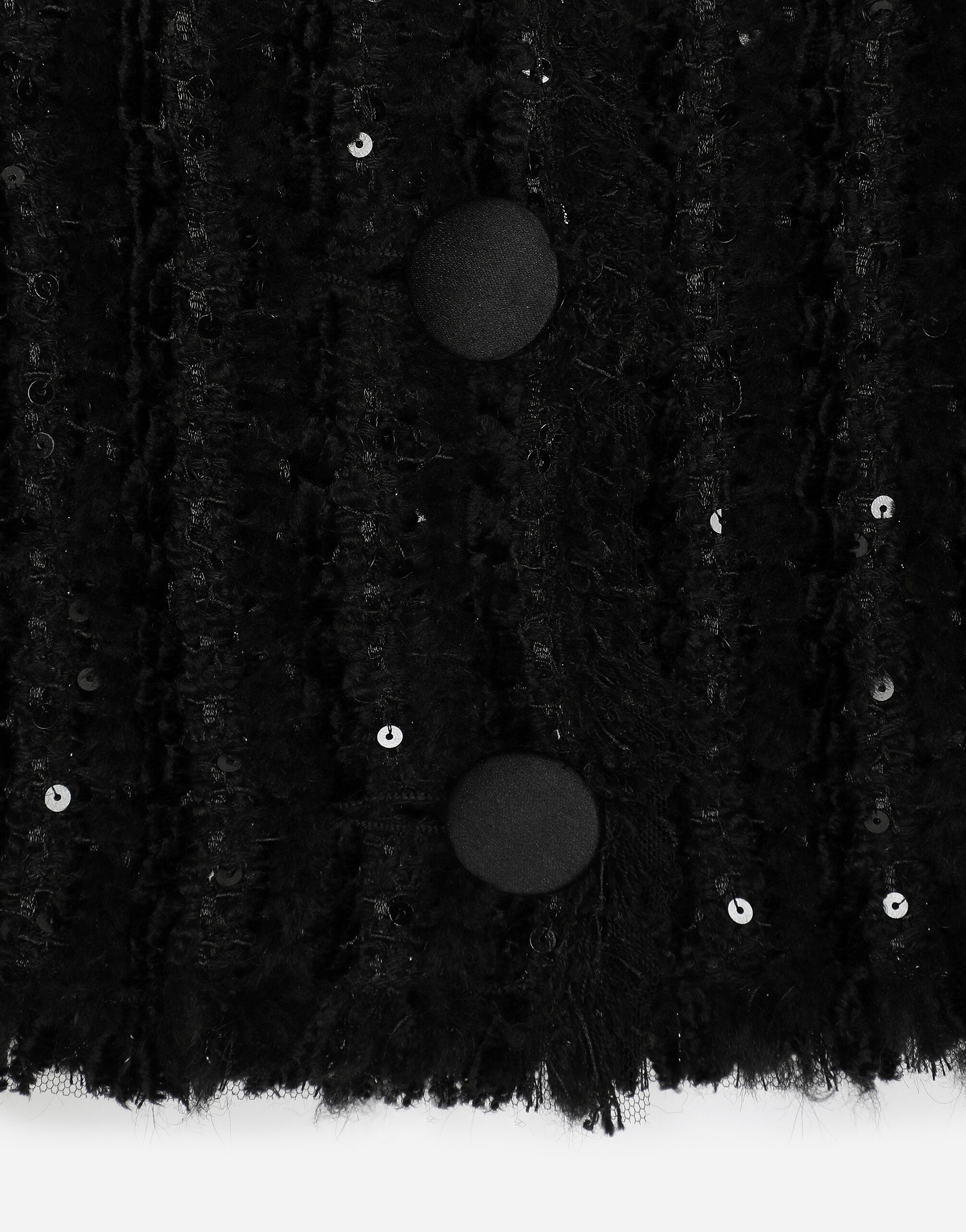Short tweed jacket with micro-sequin embellishment - 11