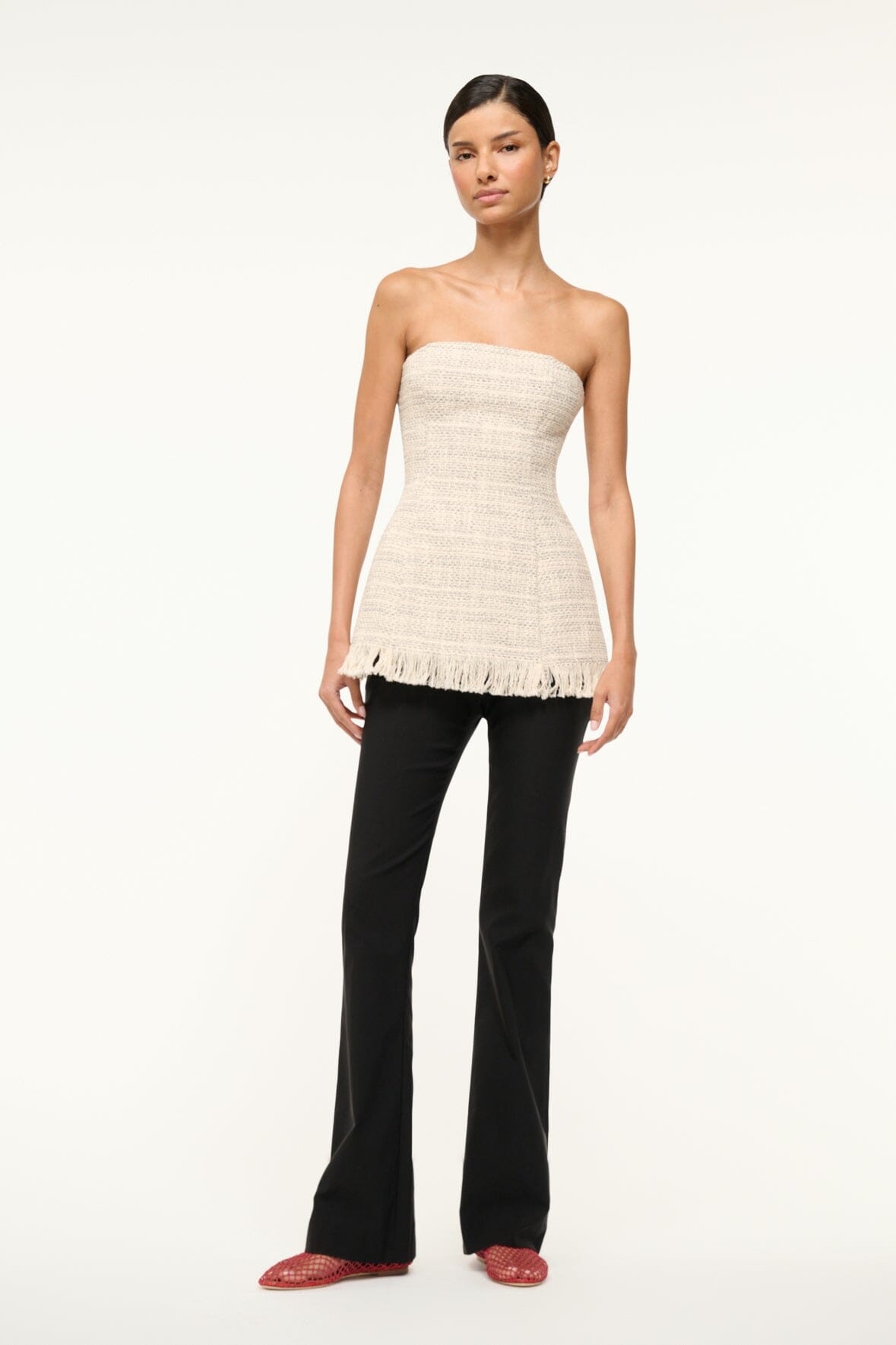 STAUD SILVIA TOP IVORY MULTI - 3