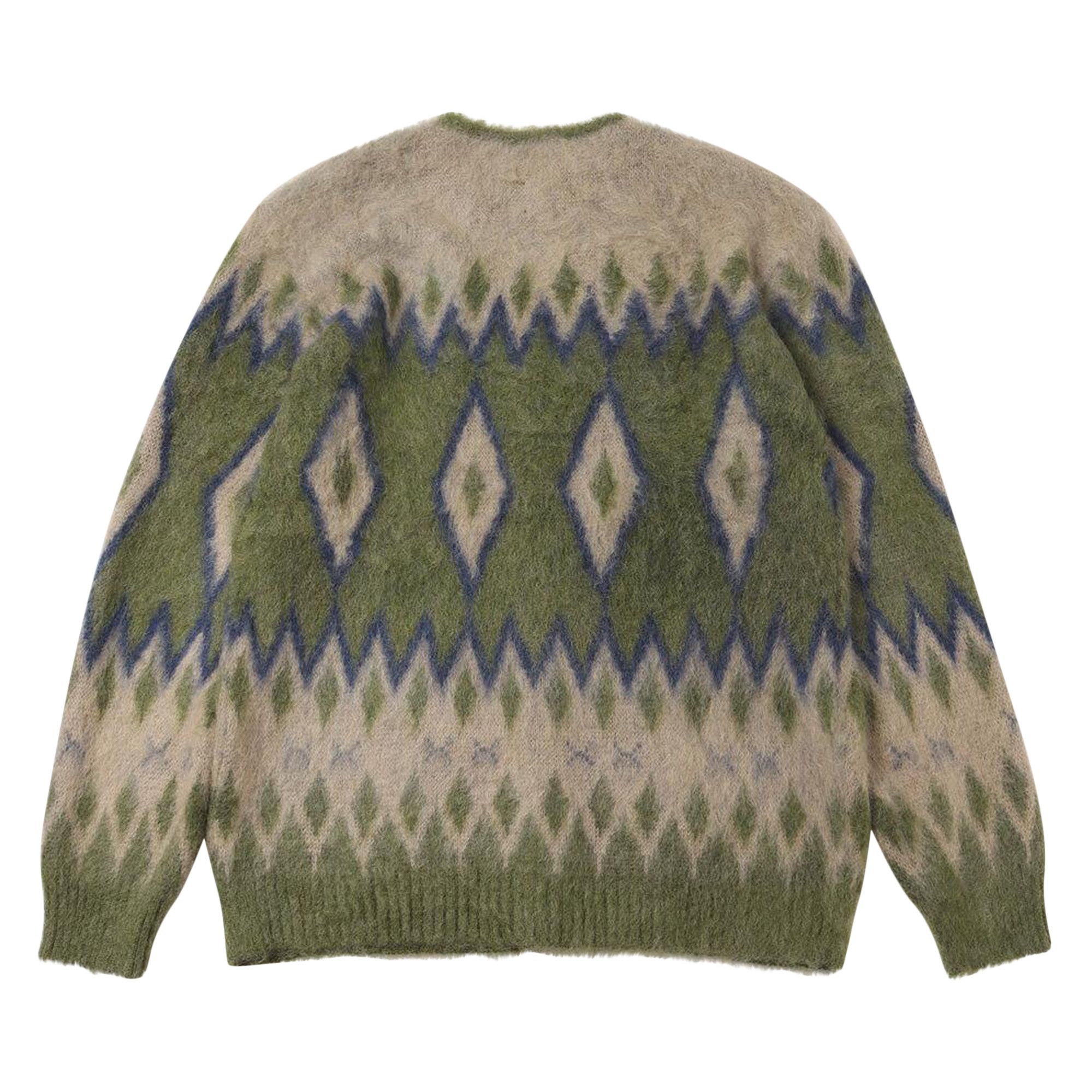 Needles Diamond Mohair Cardigan 'Olive' - 2