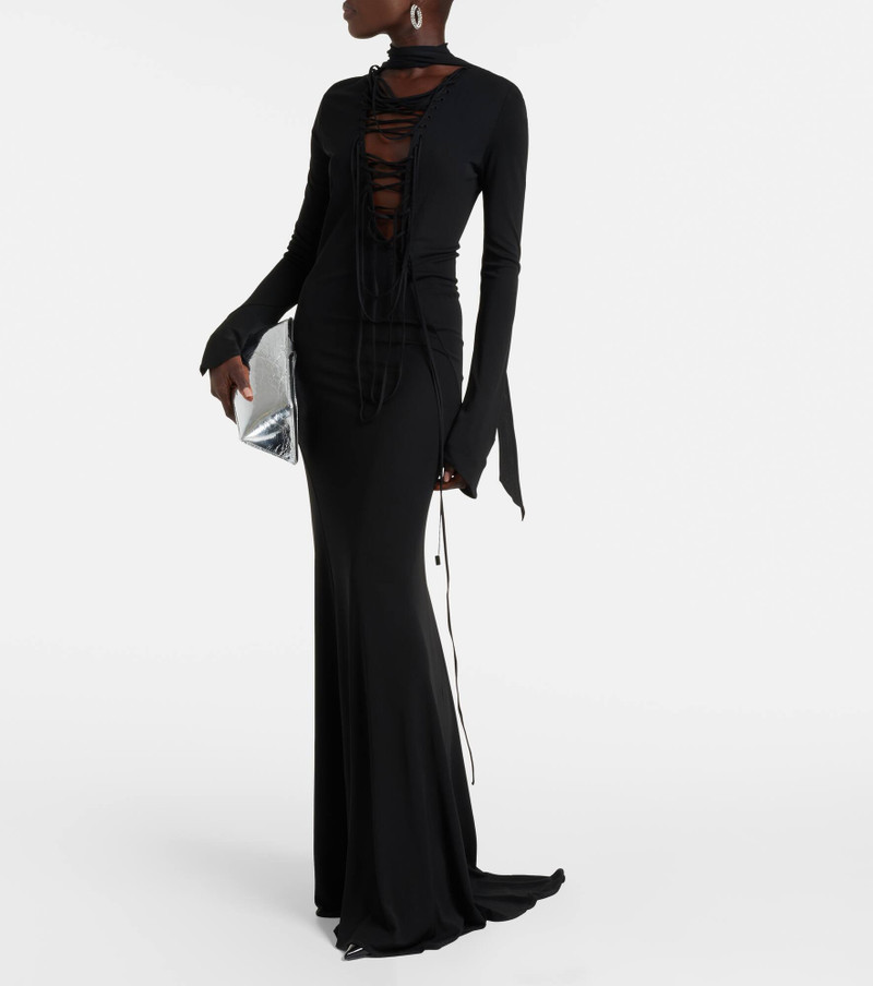 THE ATTICO 8.30 PM oversized leather clutch outlook