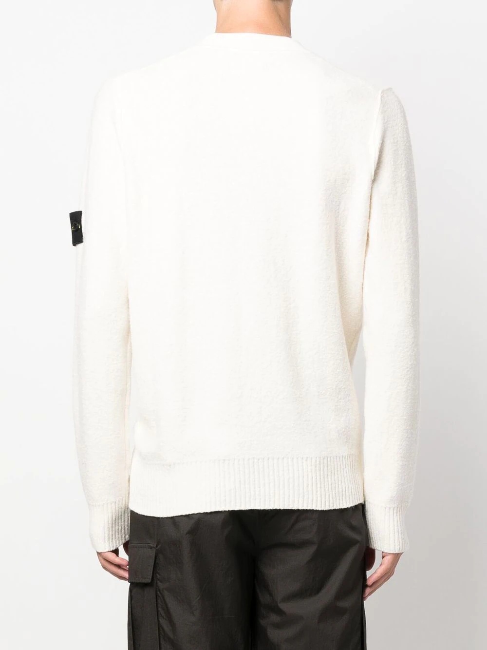 Compass-patch crew neck jumper - 4