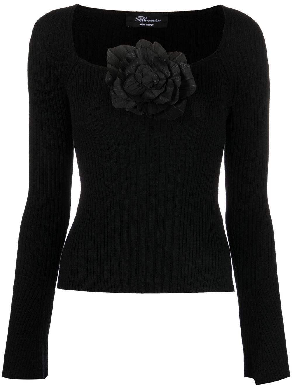 floral-appliquÃ© knitted jumper - 1