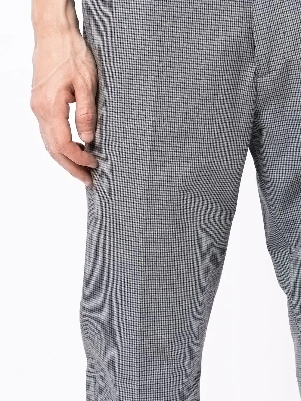 plaid-check tailored trousers - 5