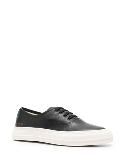 Common Projects logo-print leather sneakers outlook