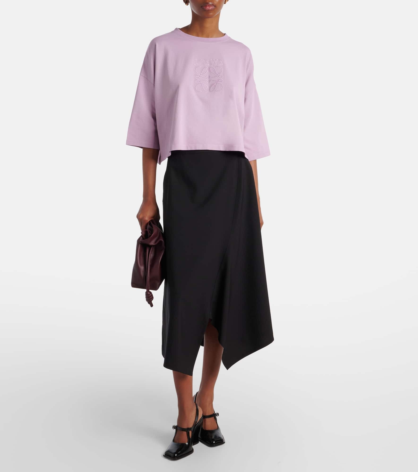Cropped cotton jersey T-shirt - 2