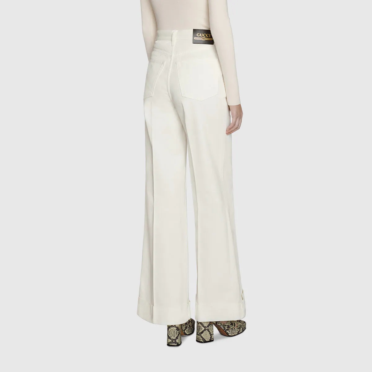 Eco washed organic cotton flare pant - 4