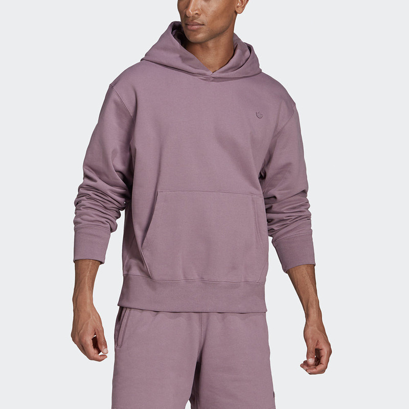 adidas Men's adidas originals C Hoody Ft Casual Sports Hooded Long Sleeves Light Purple HF6376 outlook