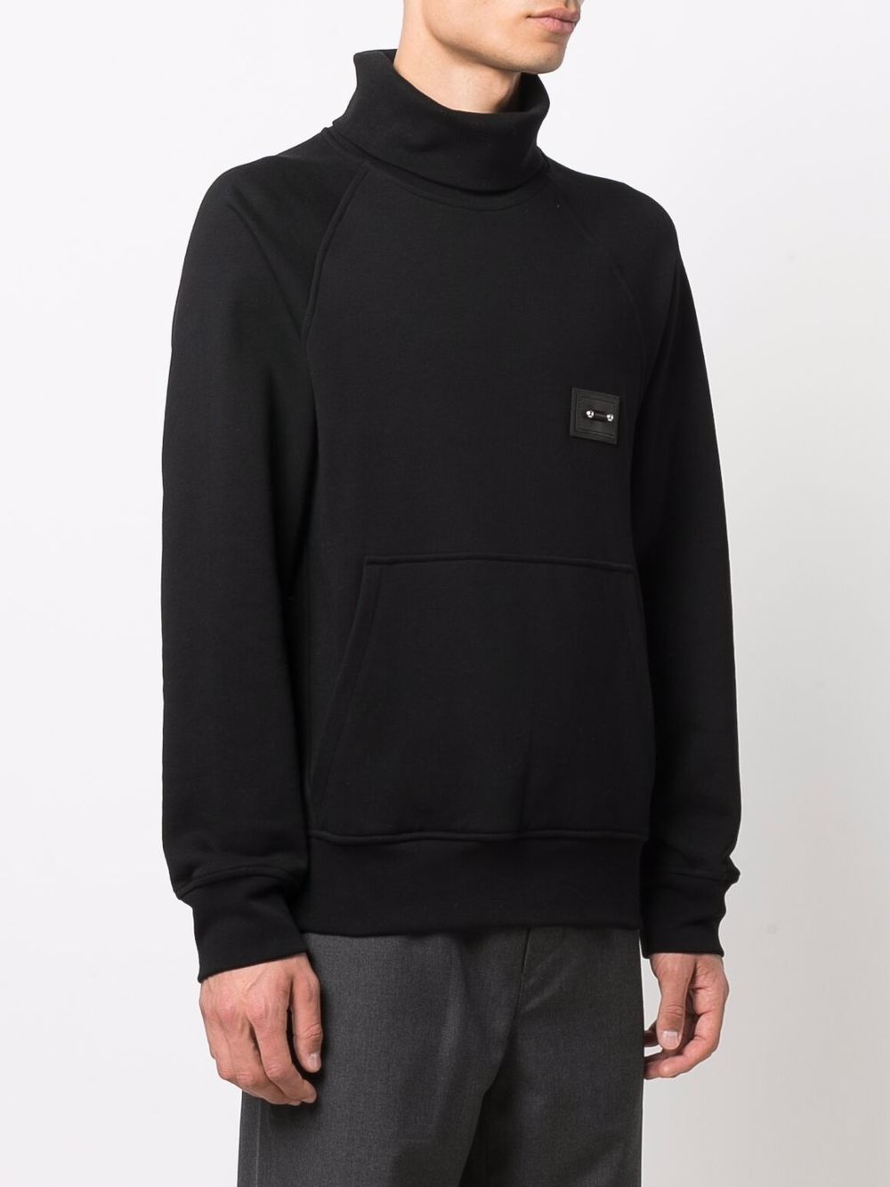 logo-patch rollneck sweatshirt - 3