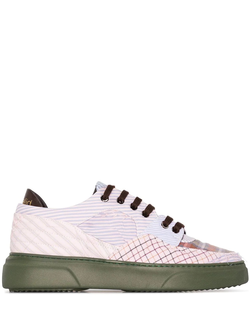 patchwork low-top sneakers - 1