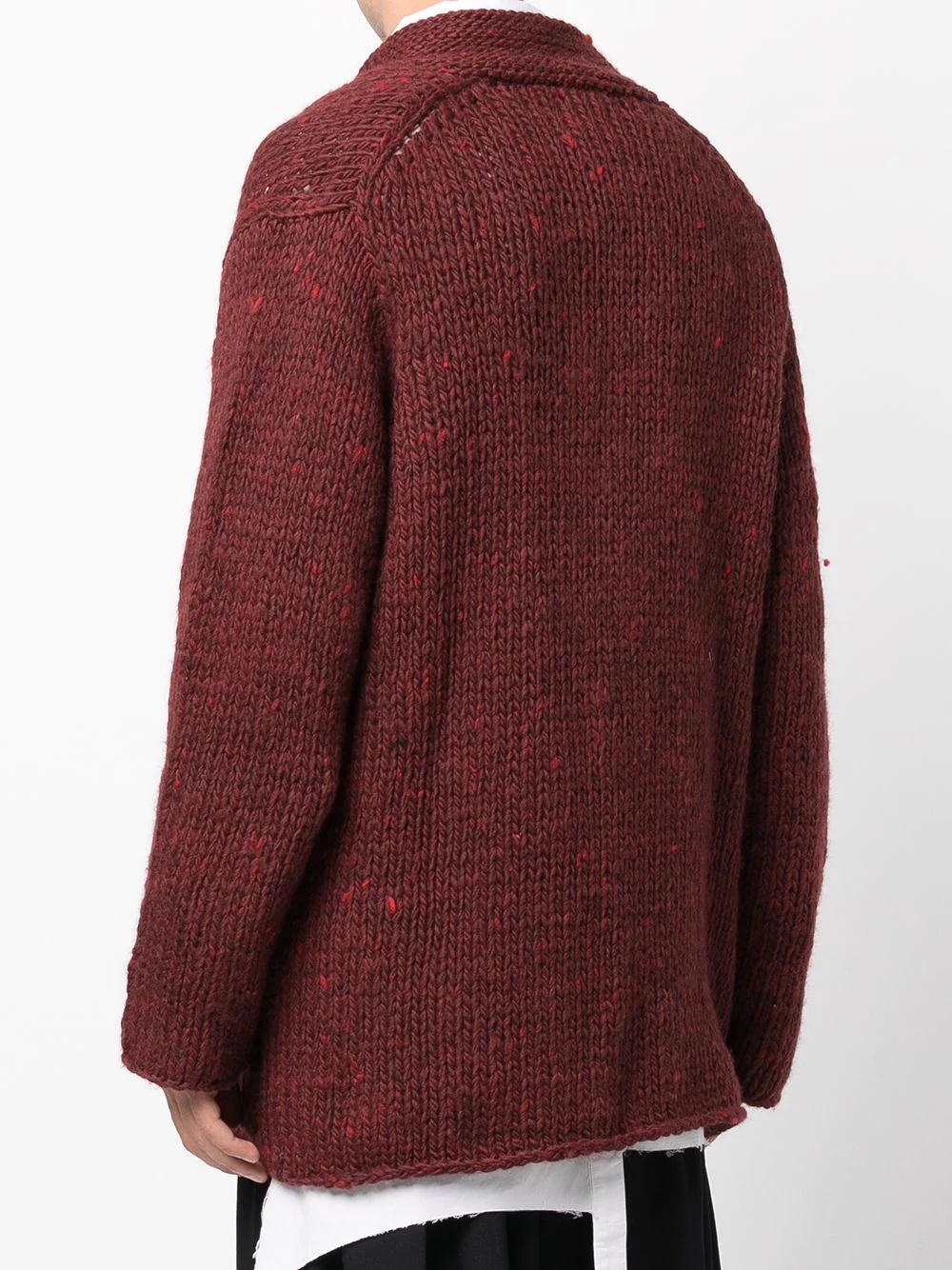 buttoned-up wool cardigan - 4