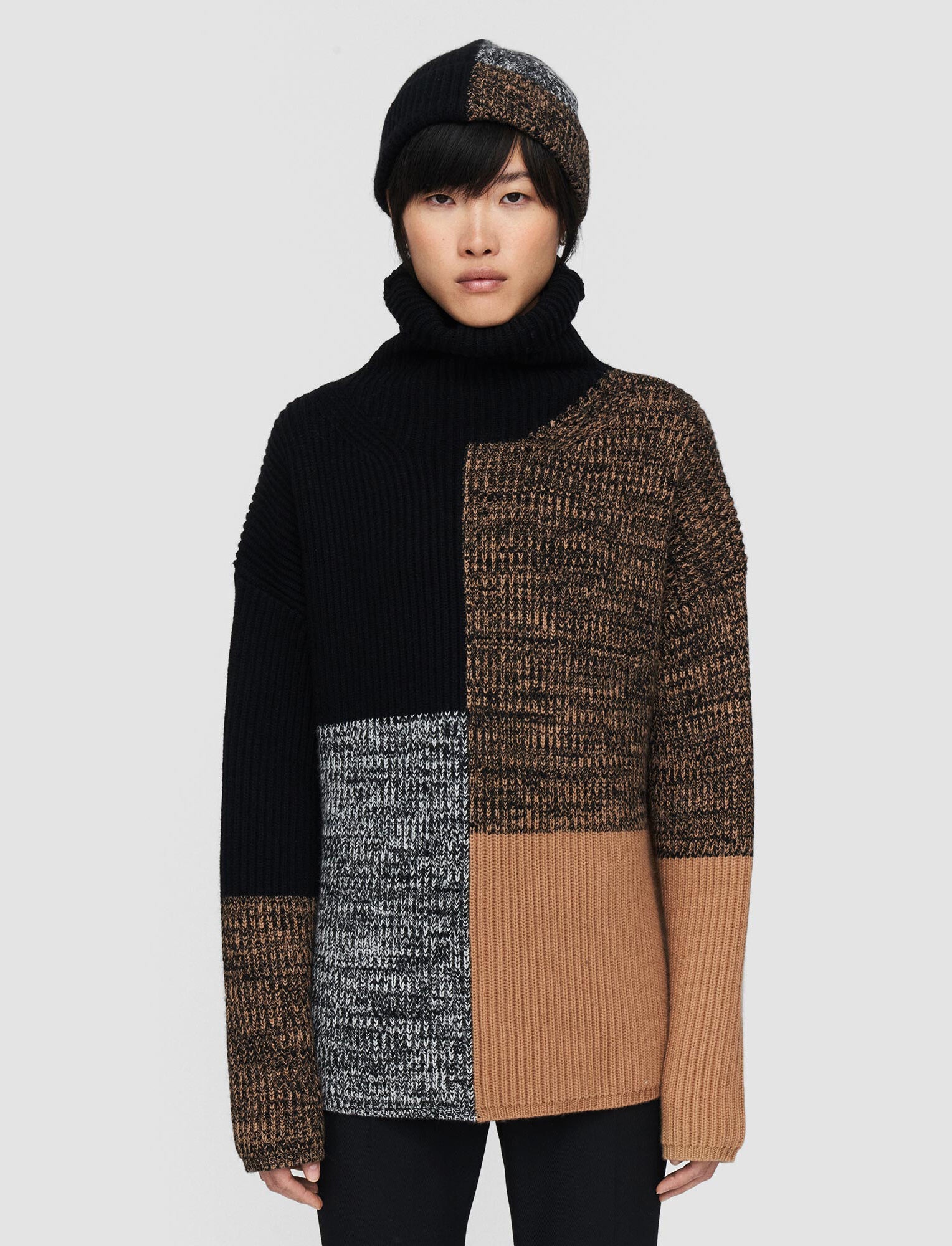 Merino Collage High Neck Jumper - 3
