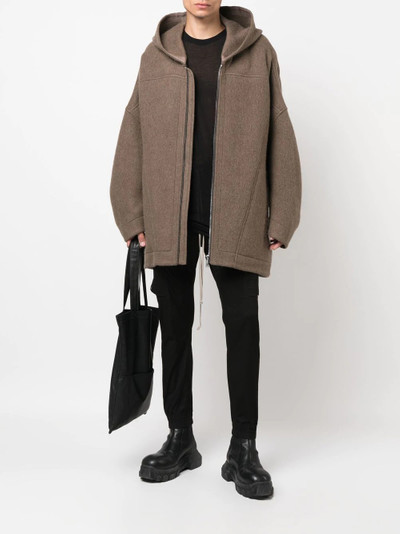 Rick Owens alpaca-wool hooded coat outlook