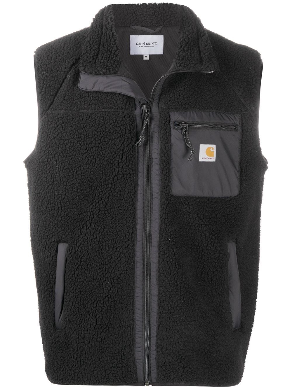 logo-patch fleece gilet - 1