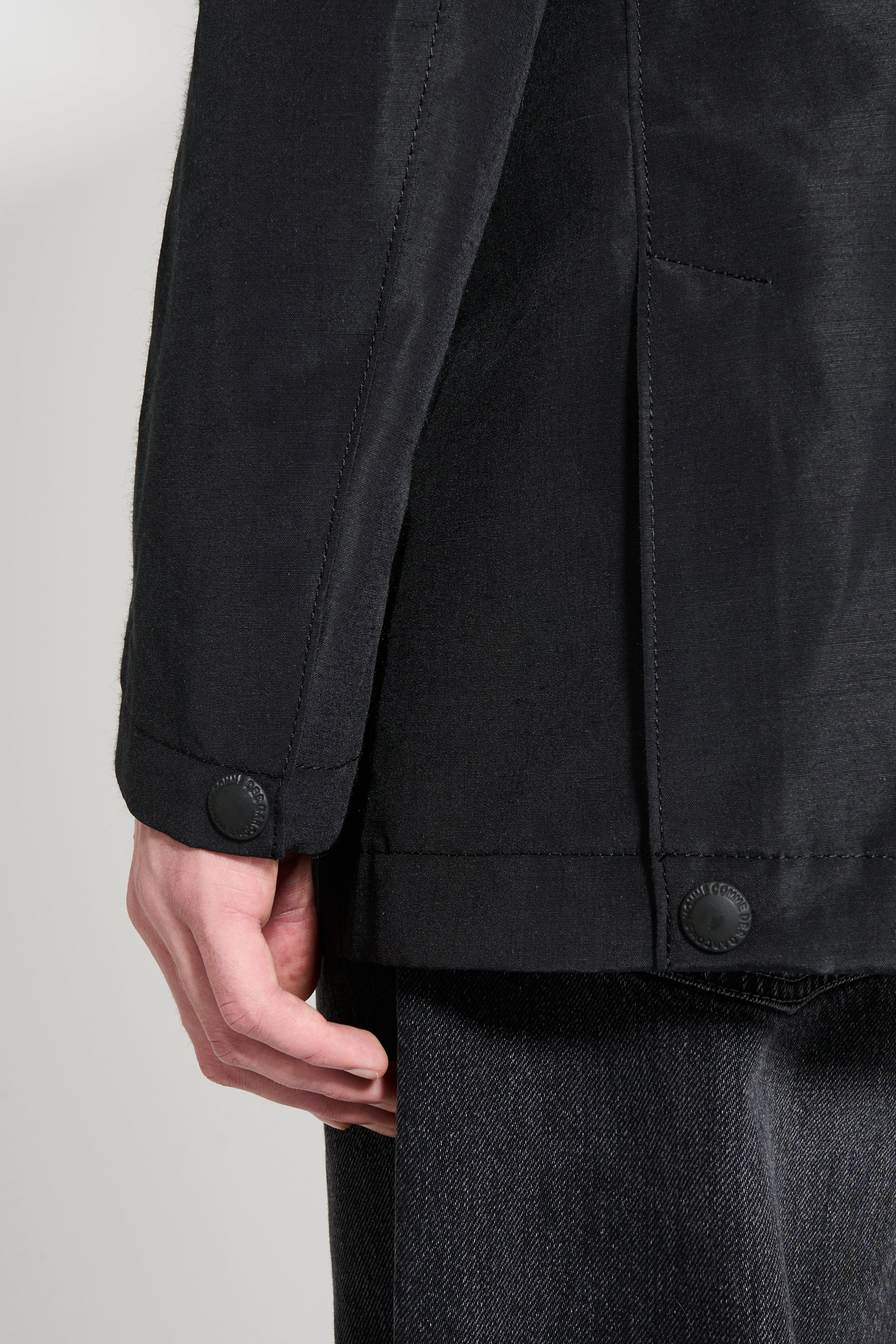 COMME DES GARÇONS HOMME POLYESTER LINEN JACKET BLACK - 6