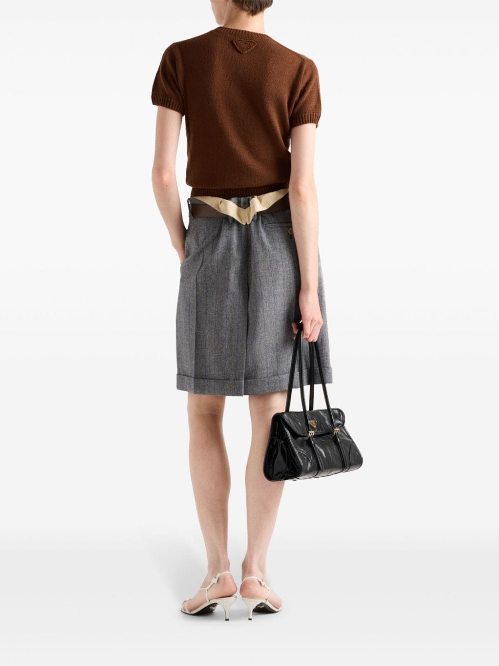 pinstriped wool miniskirt - 3