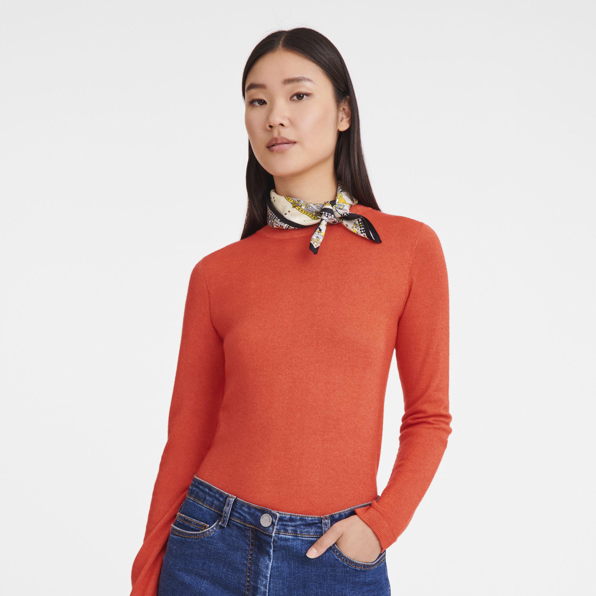 Le Pliage in Paris Silk scarf Ecru - Silk - 2