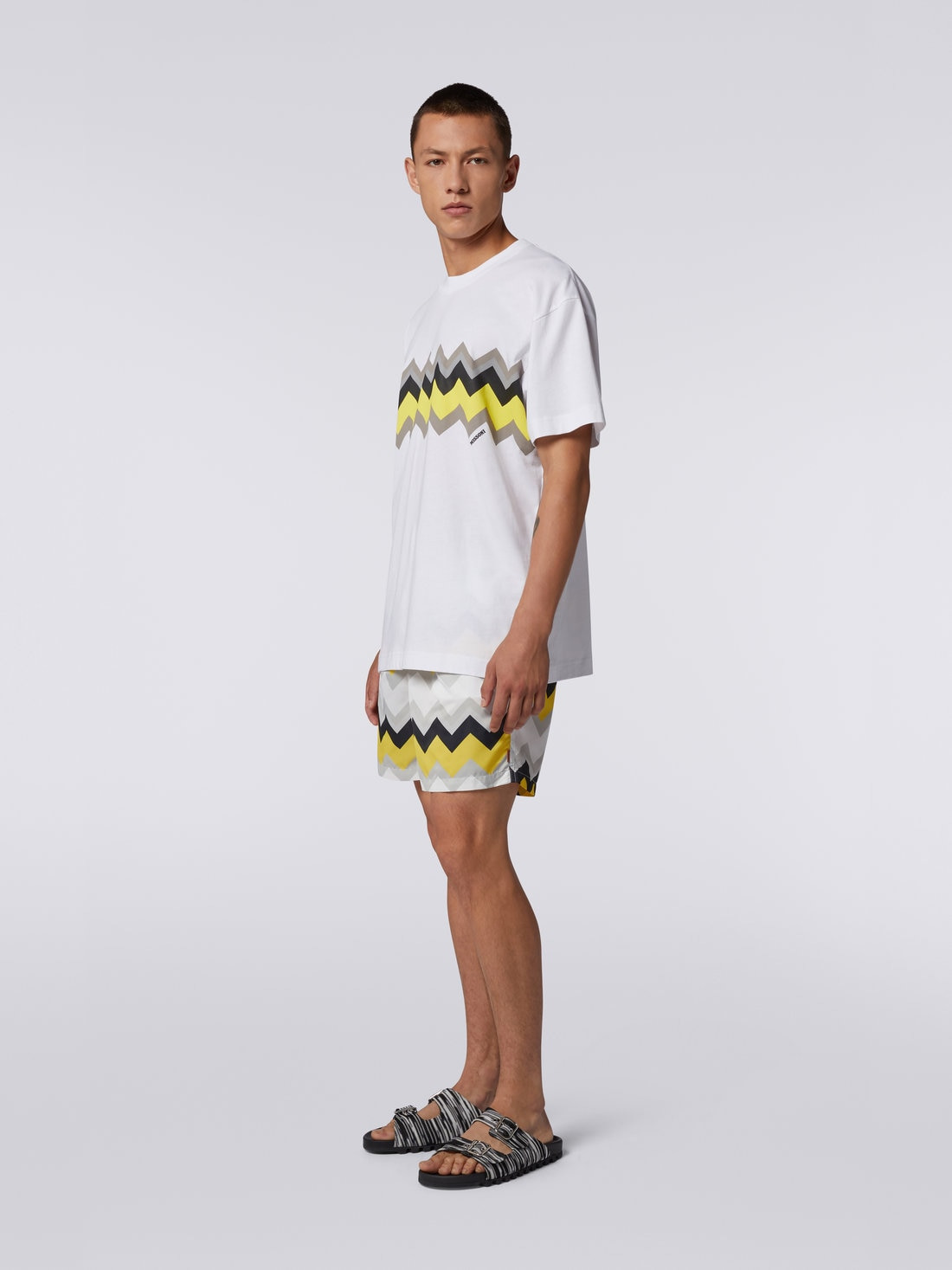 Zigzag cotton jersey crew-neck T-shirt - 3