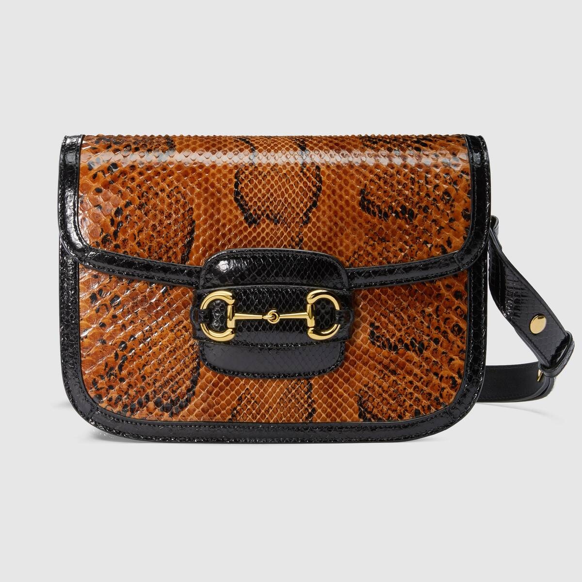 Gucci Horsebit 1955 python shoulder bag - 1