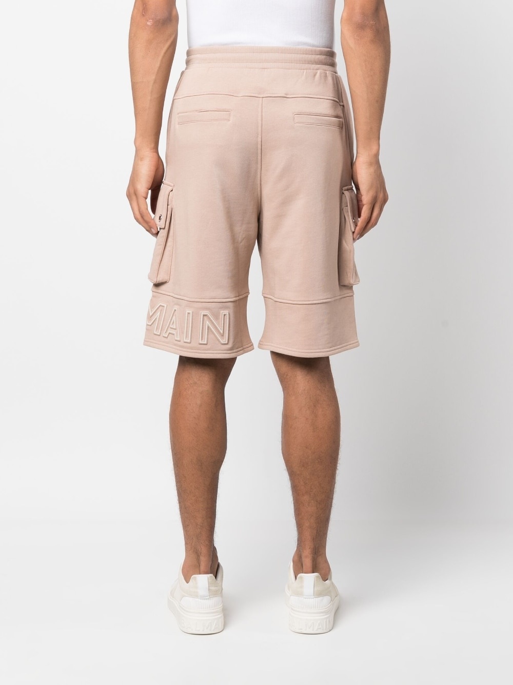 embossed-logo cotton bermuda shorts - 4