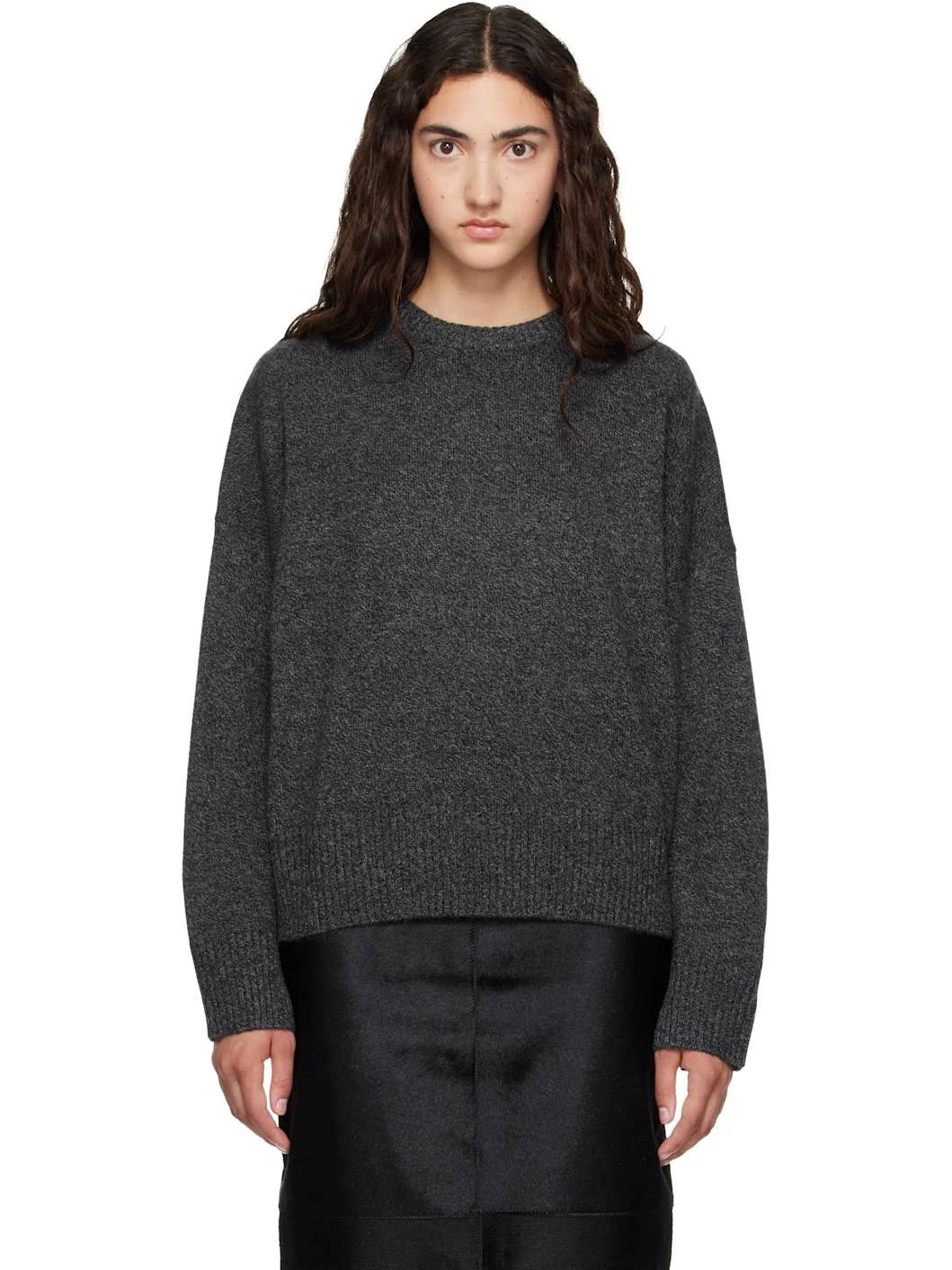Gray ANTON LDS Cashmere Sweater - 1