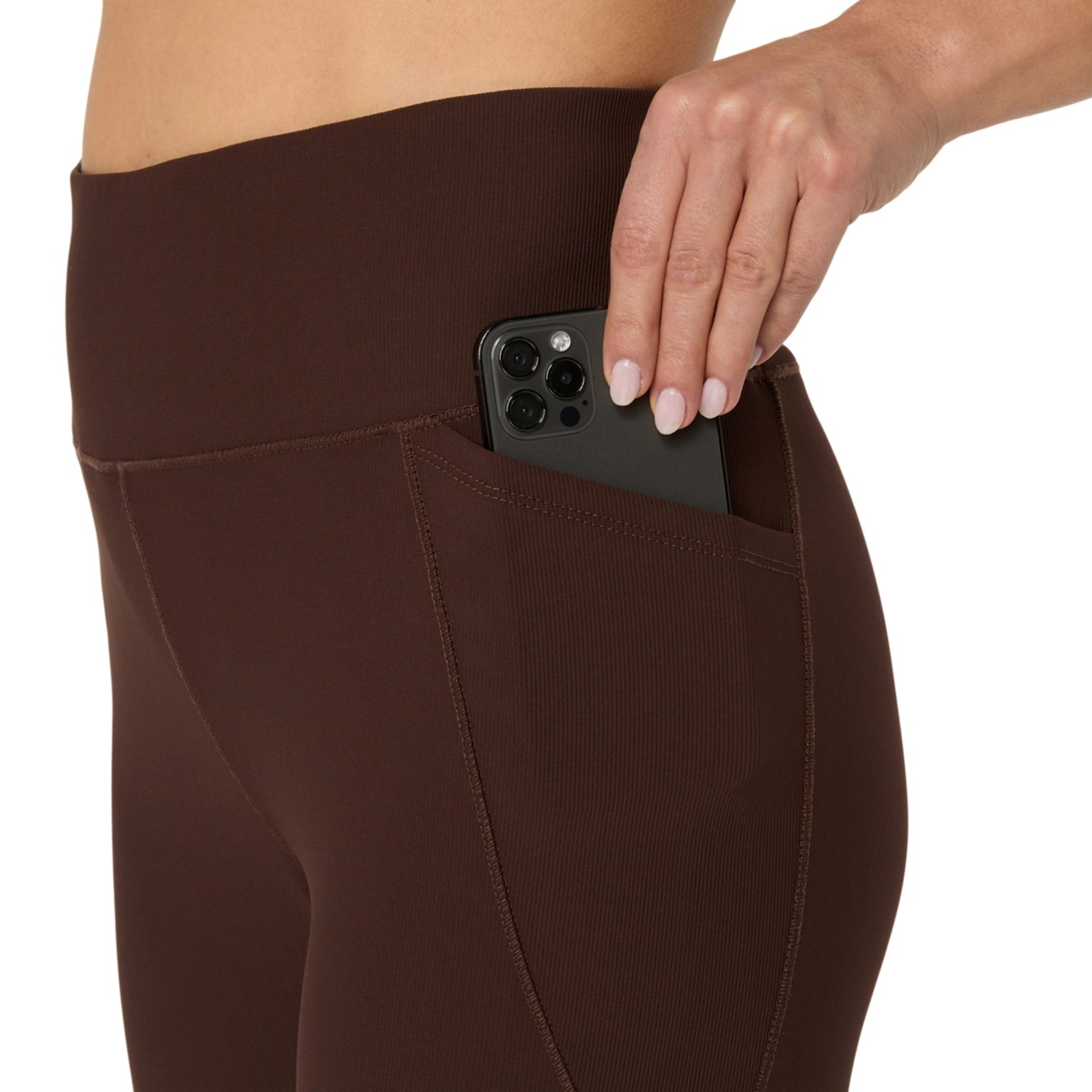 WOMEN'S RIB HIGH WAIST  7/8 TIGHT - 5