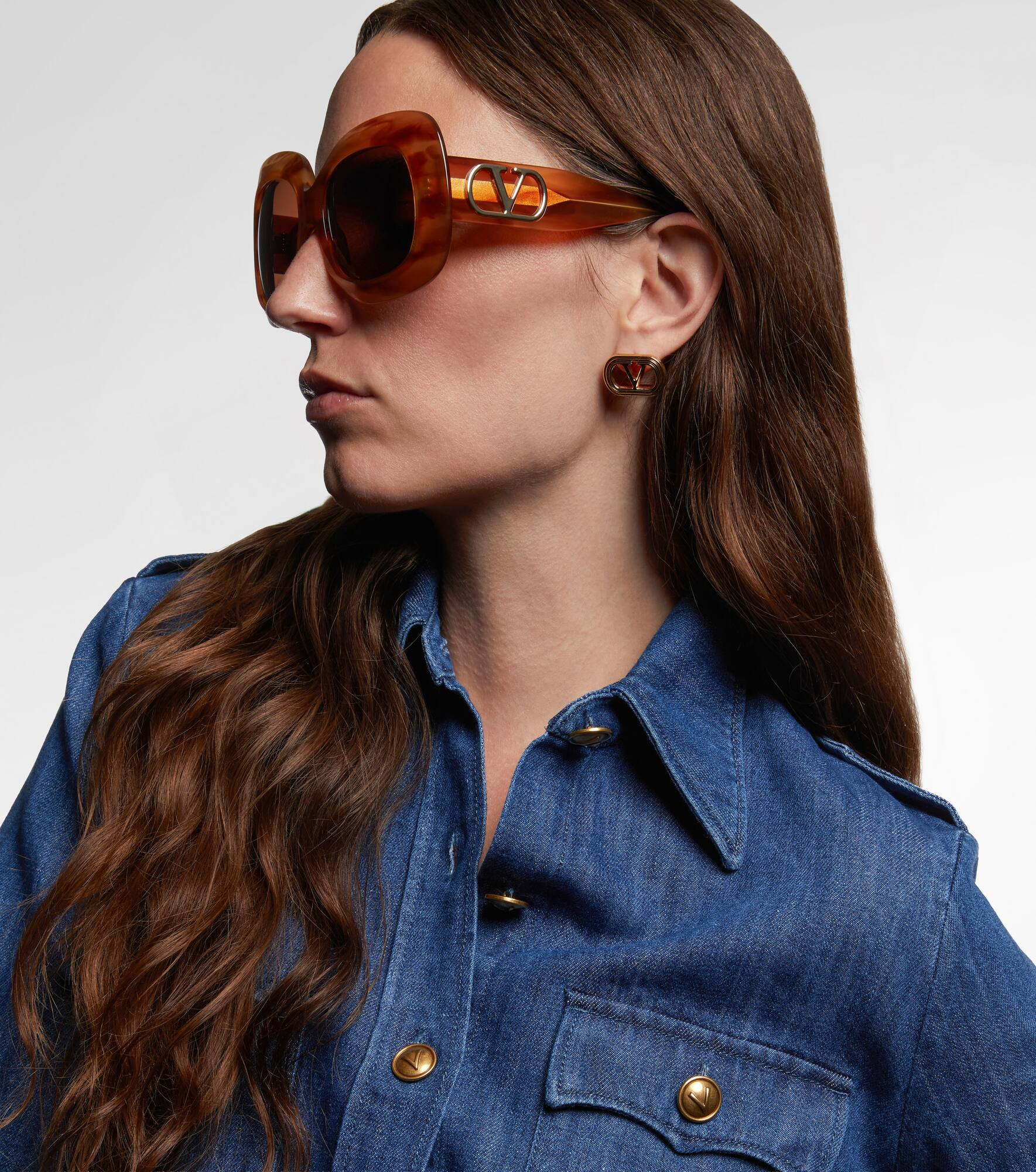 VLogo square sunglasses - 6