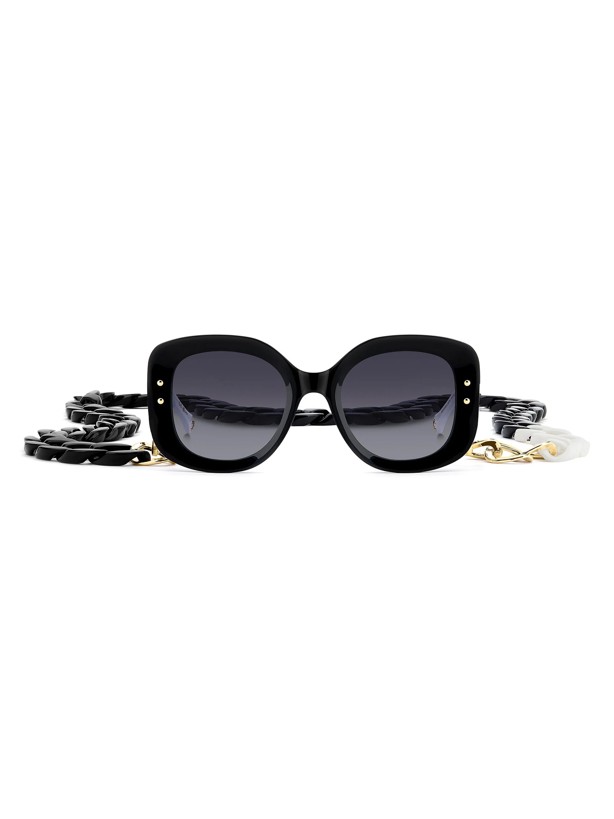 Women's HER 53MM Rectangular Sunglasses - Black Dark Grey Sf - 1