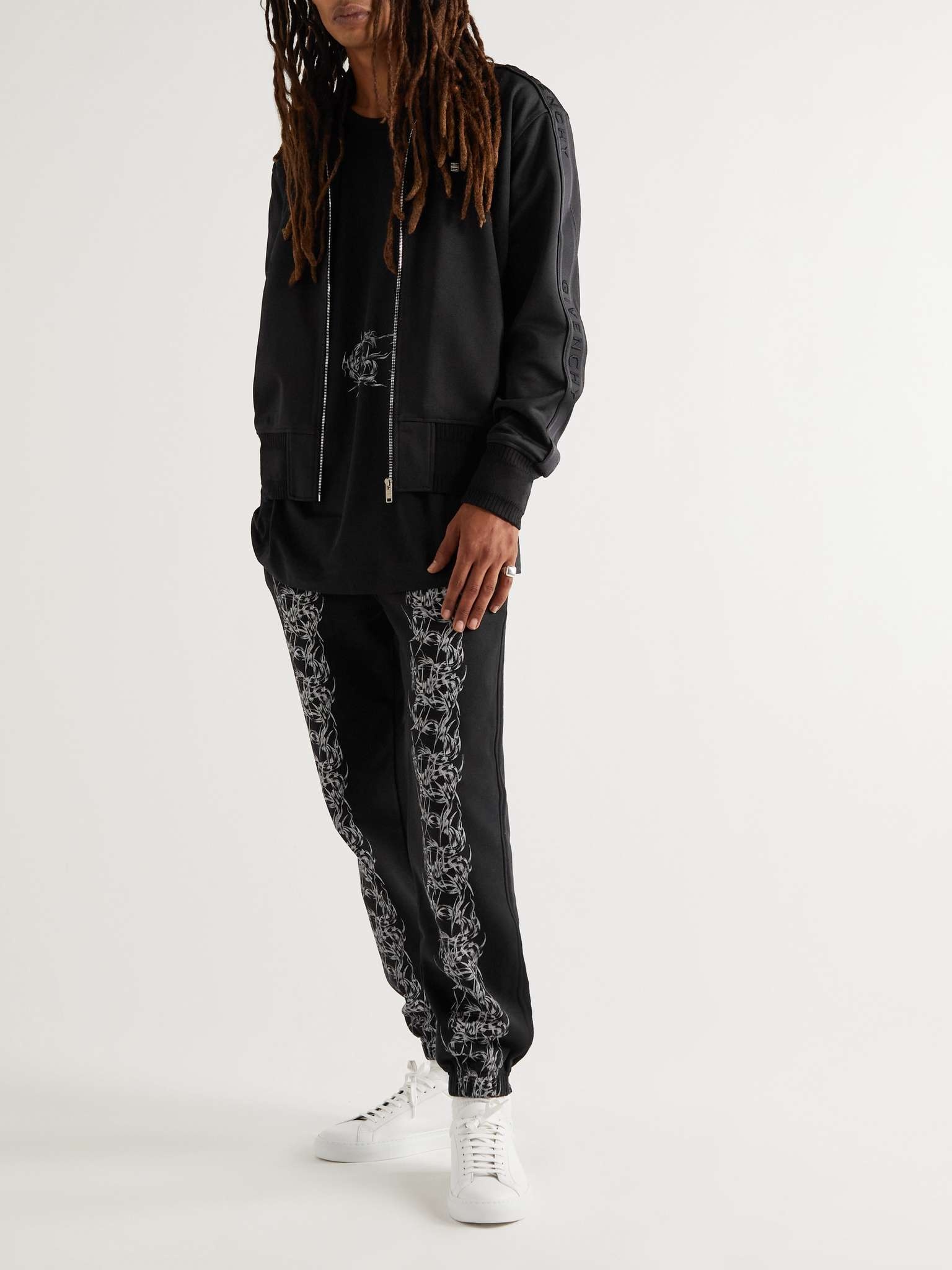 Tapered Printed Cotton-Jersey Sweatpants - 2