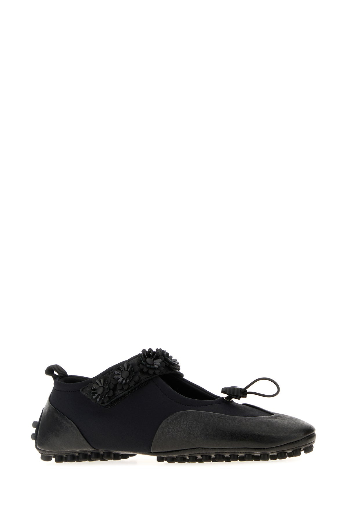 Black leather and fabric Bess ballerinas - 2