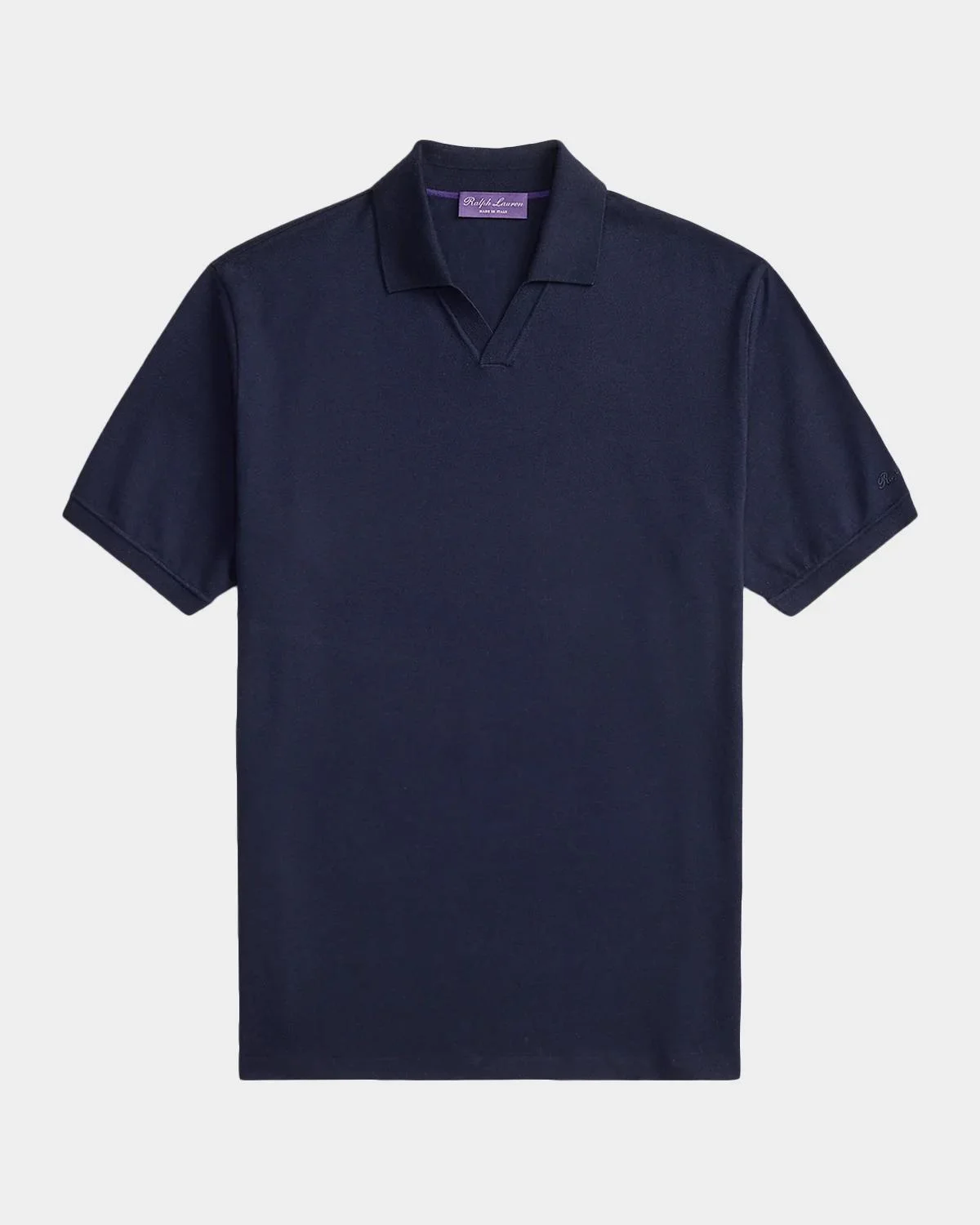 Men's Cotton-Cashmere Pique Polo Shirt - 1
