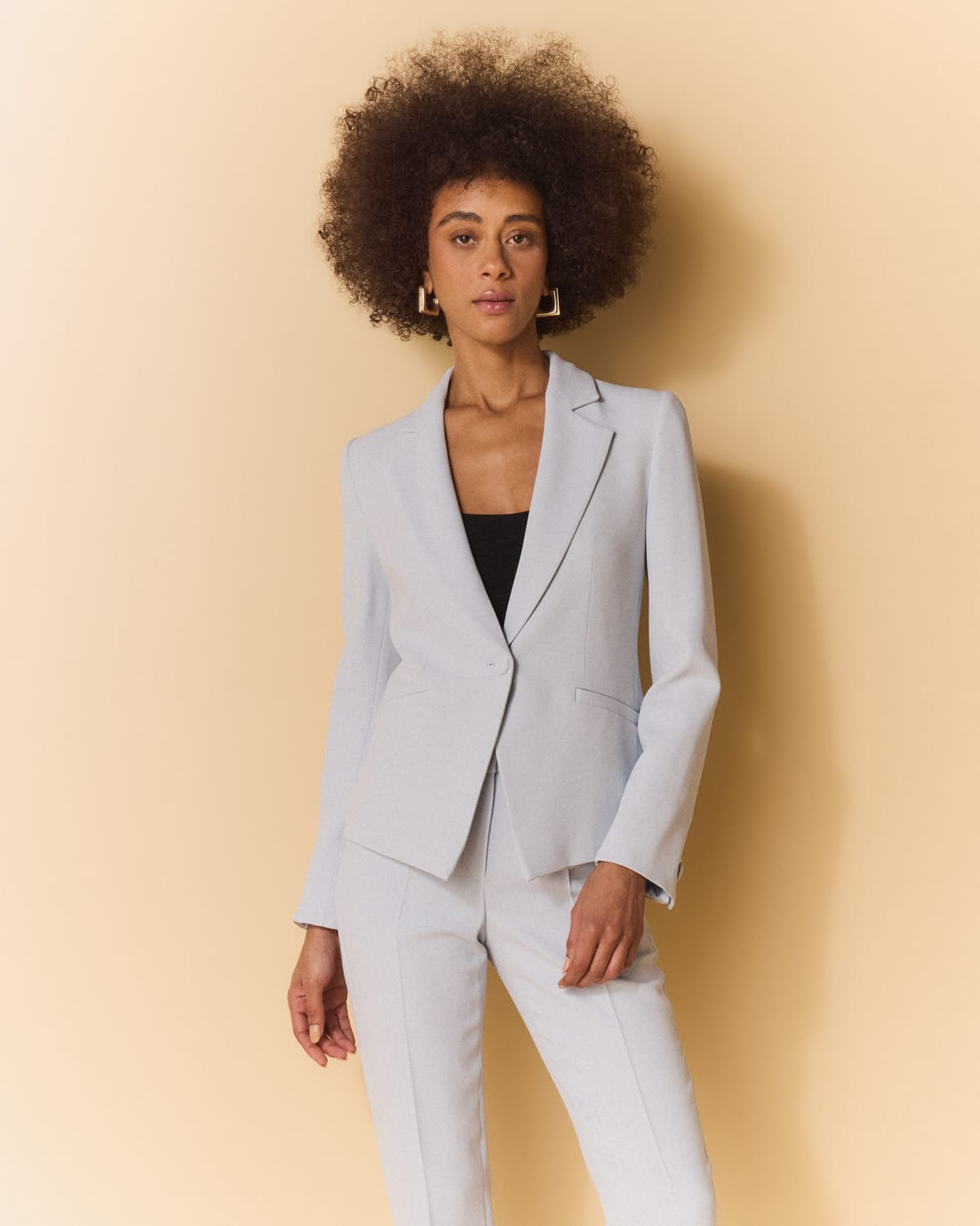 Single-Button Cady Crepe Blazer - 2
