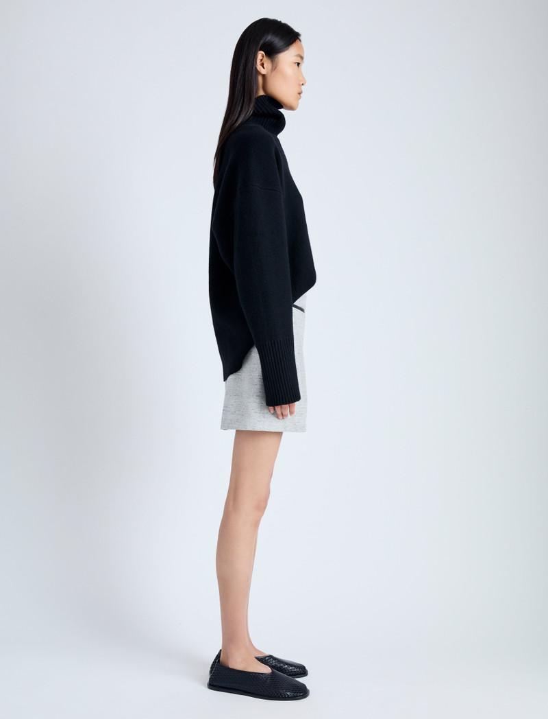 Judith Skirt in Melange Visocose Linen 3