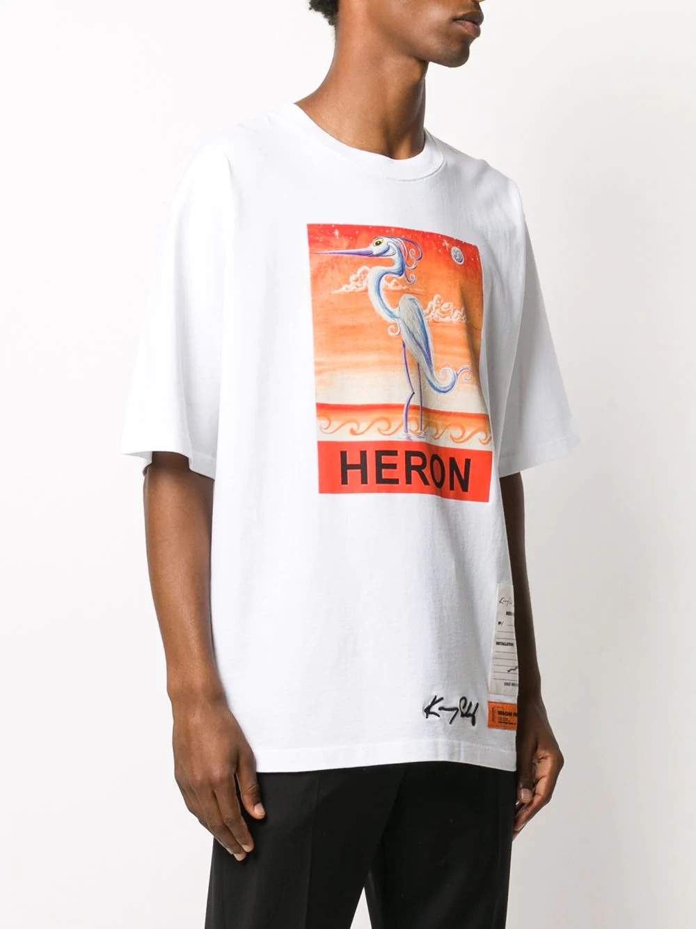 x Kenny Scharf heron print T-shirt - 3