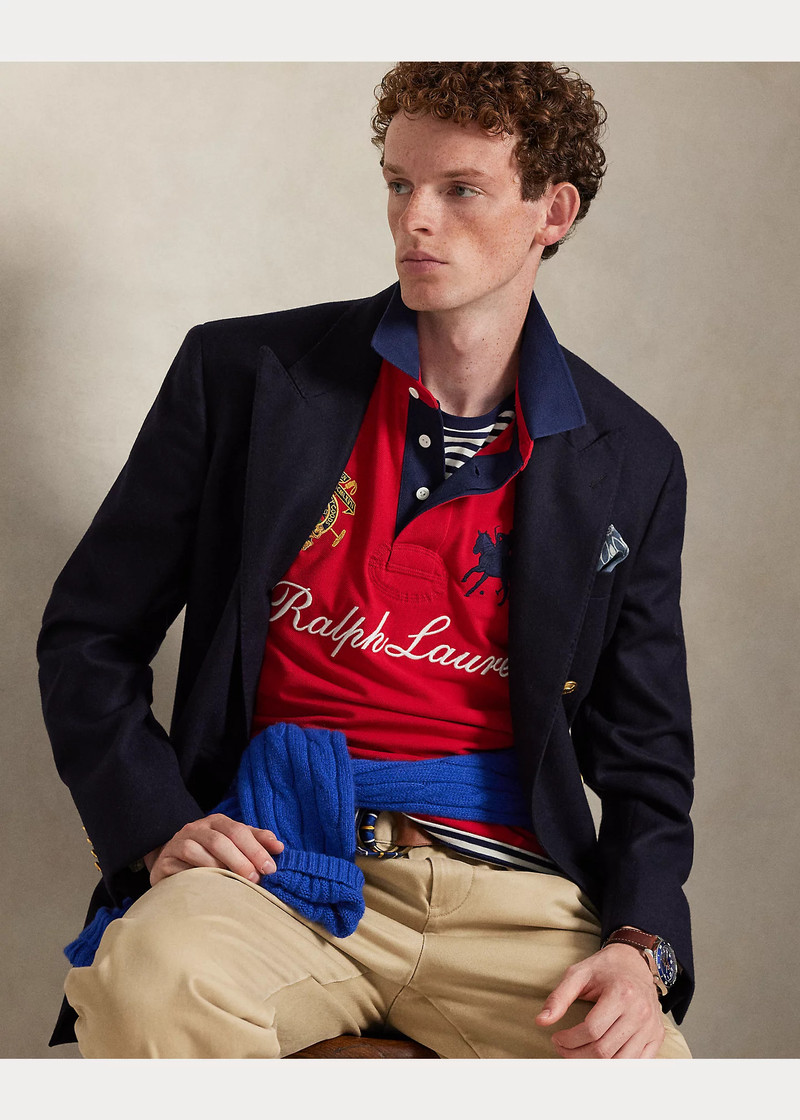 Classic Fit Crest Mesh Polo Shirt 6