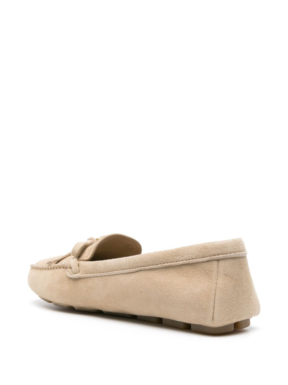 triangle-logo suede loafers - 3