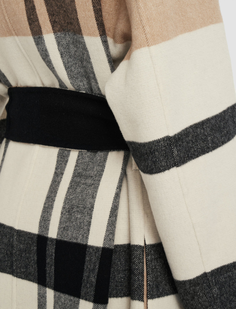 Merton Reversible Check Wool Coat 6