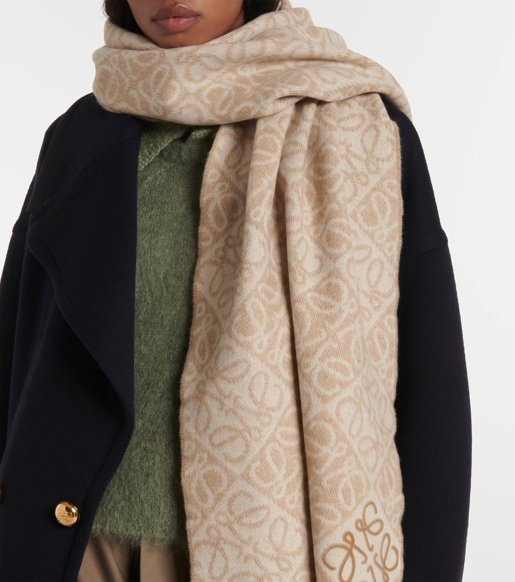 Anagram wool and cashmere scarf - 2