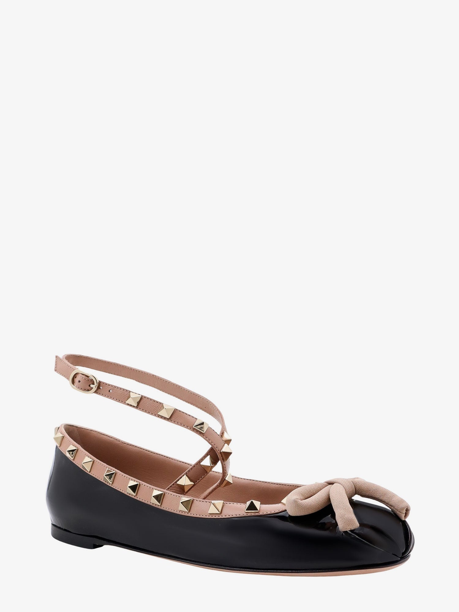 Valentino Garavani Women Patent Leather Ballerinas With Iconic Studs - 2