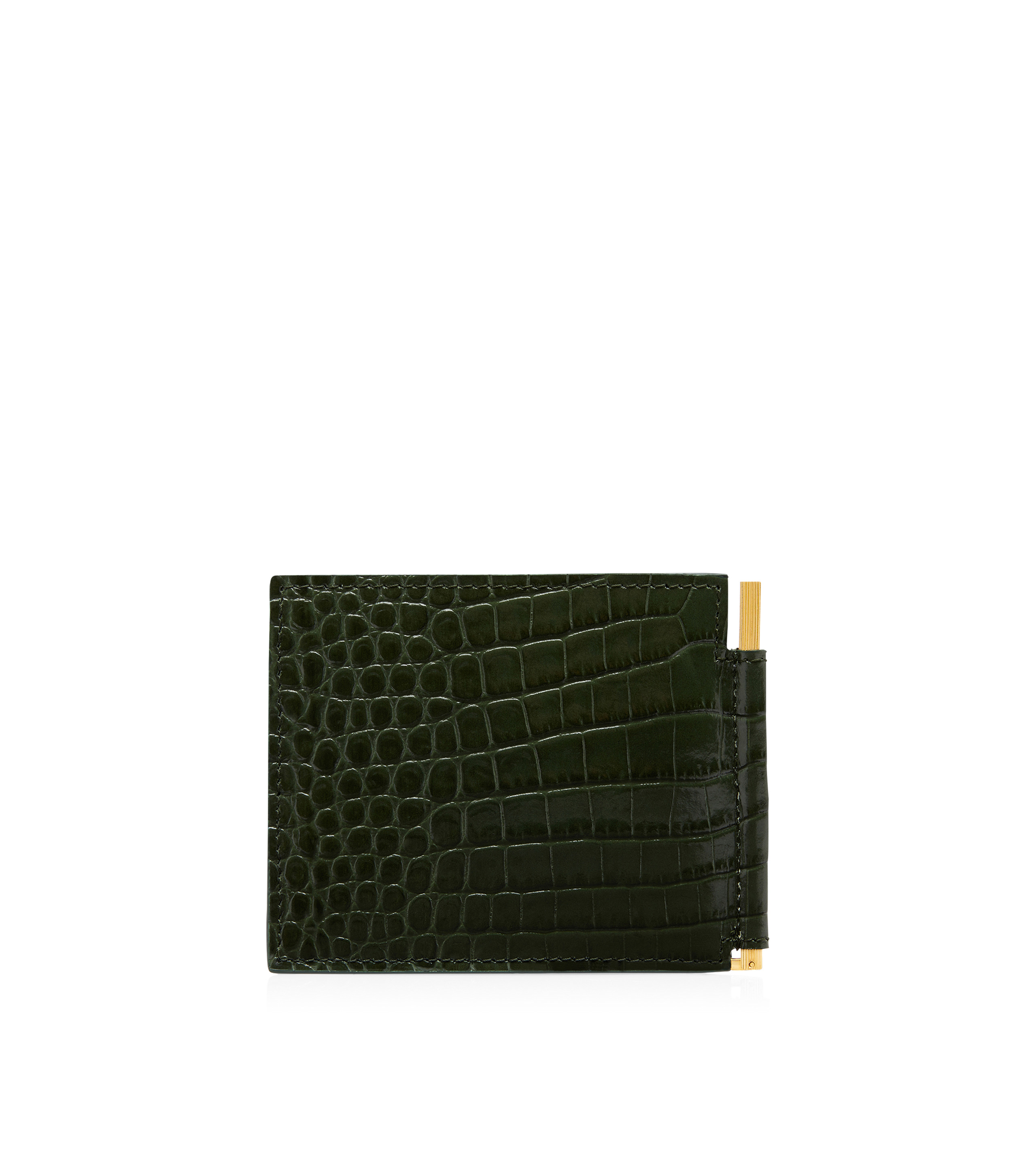 PRINTED CROC MONEY CLIP WALLET - 3