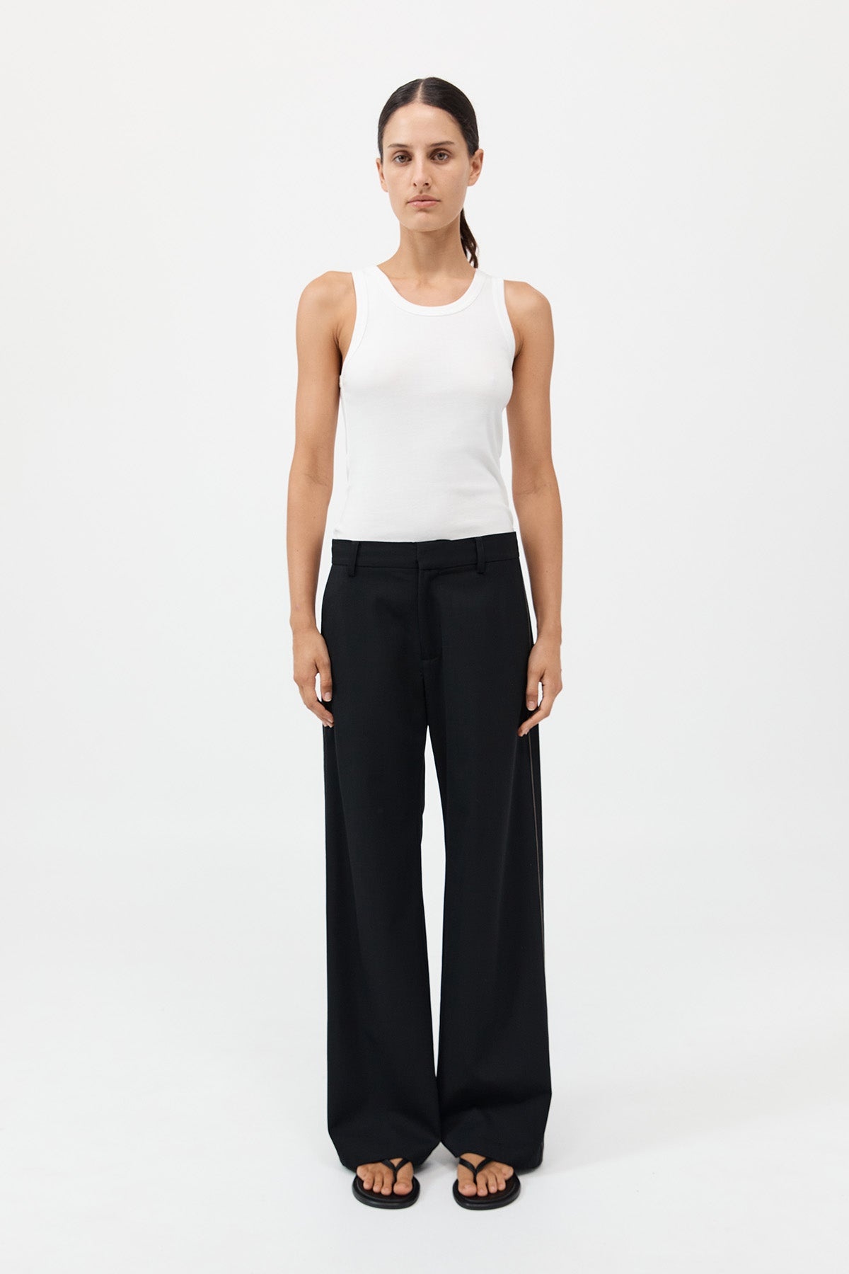 Side Stripe Pants - Black - 2