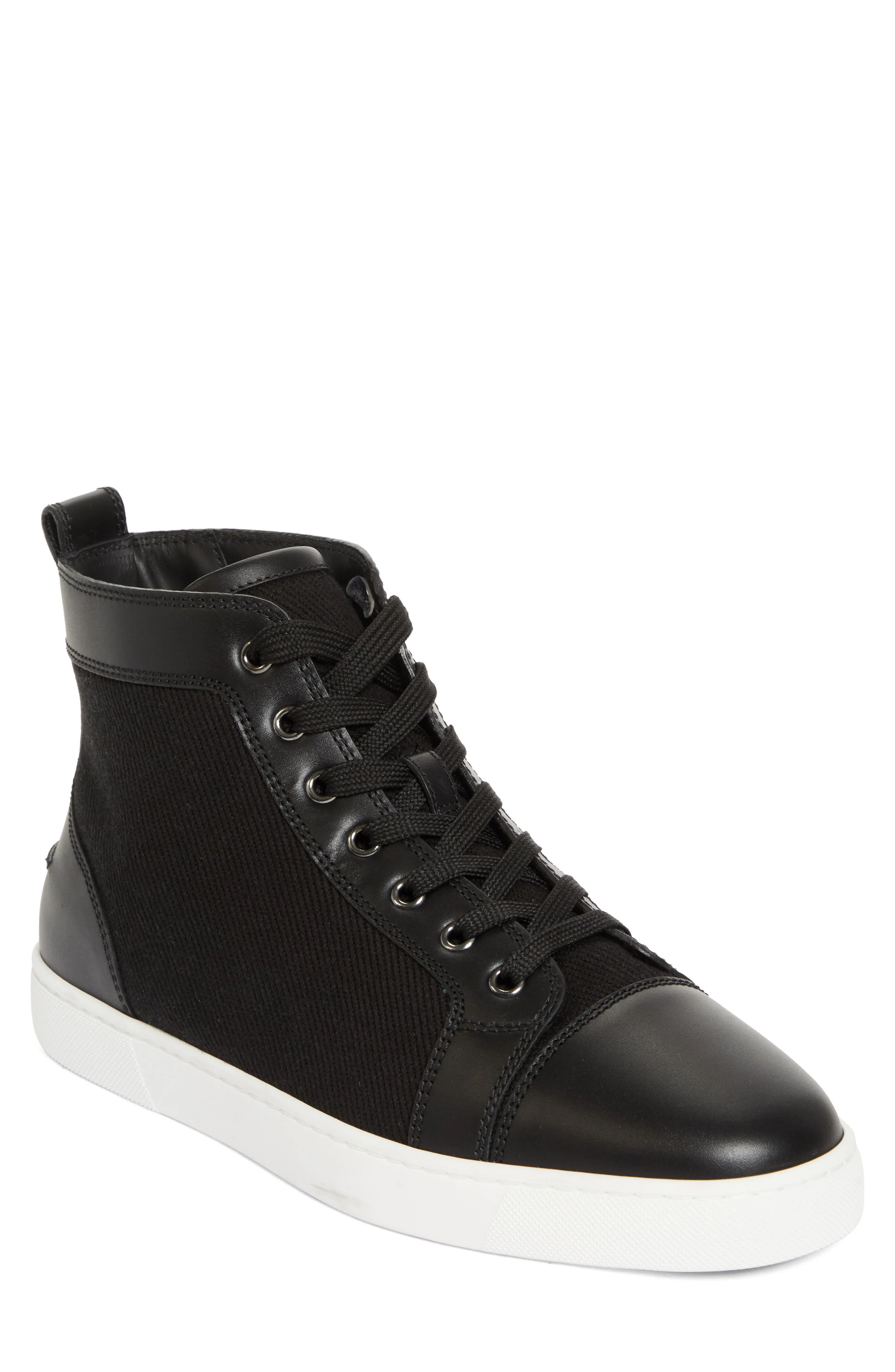 Christian Louboutin Louis High Top Sneaker in Black at Nordstrom - 1