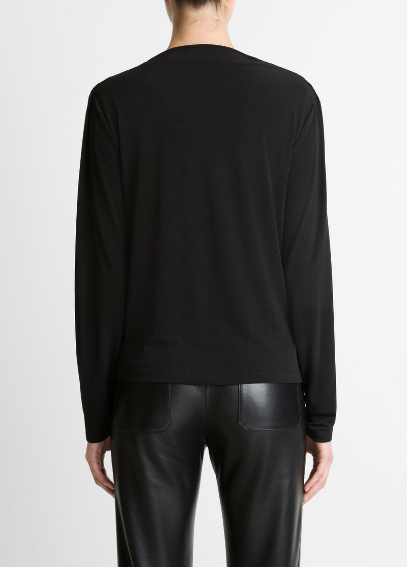 Vince Matte Jersey Cowl-Neck Top outlook